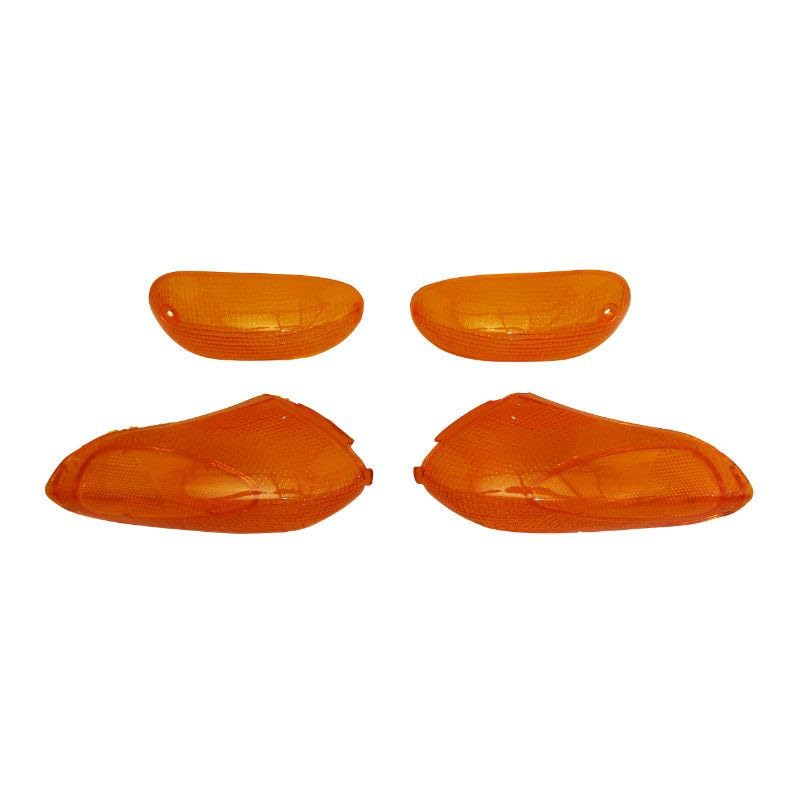 cyclingcolors 4x cabochon clignotant avant arrière orange protection plastique moto scooter mobylette compatible avec gilera stalker