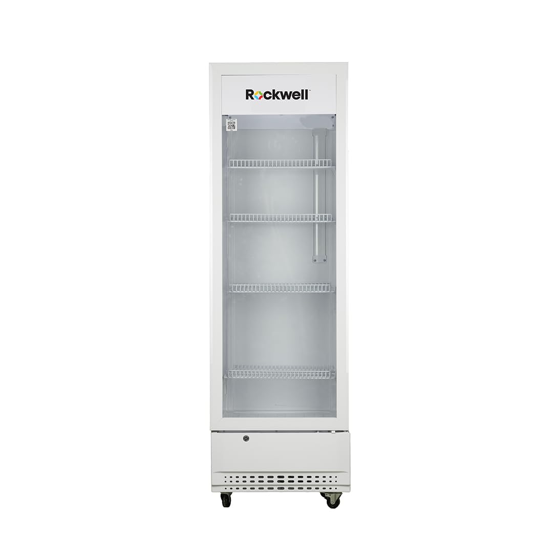 ROCKWELL RVC320A Single Glass Door Visi Cooler, Adjustable Shelves