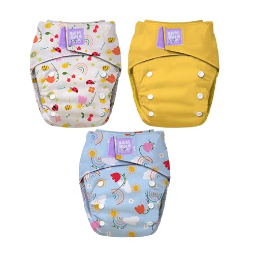 Couche lavable anti fuite Bambino Mio bébé au sec avec insert bambou absorbant