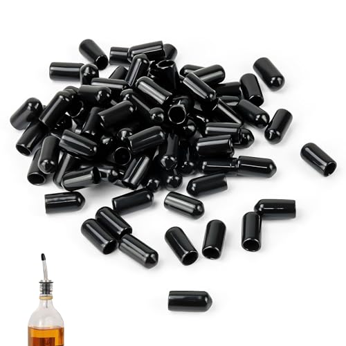 HZXFG - 200PCS Liquor Spout Covers Pourer Dust Caps, Pourers Dust Covers, Rubber Dust Cap Cover for Liquor Bottle Pourers, Bar Bottle Pourer Dust Covers, Oil Pourer Dust Caps (Not Include The Spout)