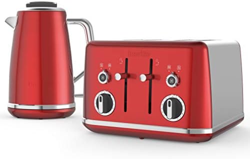 Breville Lustra 4-Slice Toaster with High Lift, Wide Slots and Independent 2-Slice Controls, Storm Grey [VTT853]