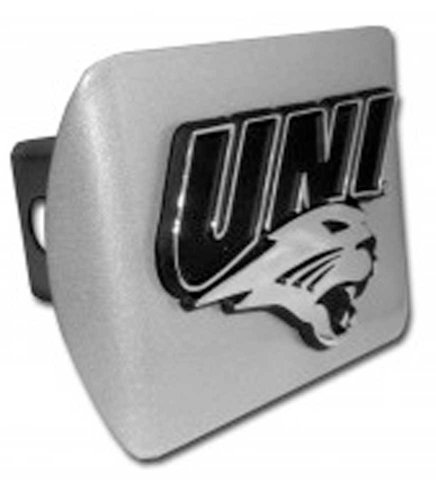 Elektroplate University of Northen Iowa (Panther w/UNI) Brushed Chrome Hitch Cover