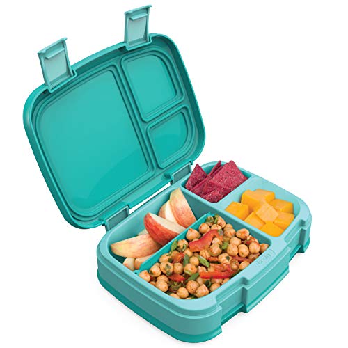 Bentgo Fresh (Aqua) – New & Improved Leak-Proof, Versatile 4-Compartment Bento-Style Lunch Box