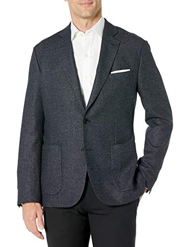 J.Lindeberg Men's Classic Two Tone Wool Blazer, JL Navy, 46