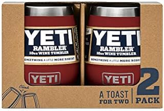 YETI Rambler 10 oz Stainless Steel Vacuum Insulated Wine Tumbler, Brick Red