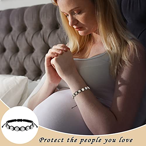 Hicarer 6 Pcs Saint Benedict Bracelets Protection Adjustable Handmade Black Cord Religious Jewelry ST Benedict Medal Rosary Wrist Bracelet Serenity Blessing Catholic Gifts for Women Men3