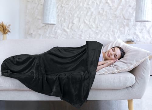Miniatura 8 de Utopia Bedding Manta Polar, Manta Ligera Para La Cama, El Sofá O El Sillón, Adecuada Para Todas Las Estaciones 228x228 Cm, Negro
