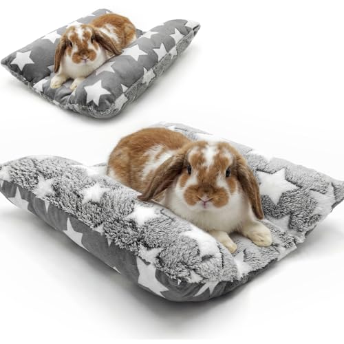 Amremsu 16.5 X 18in Washable Soft Rabbit Bed Thickened and Softer Bunny Bed Double-Sided Plush Rabbit Beds Bed for Bunny Bunny beds for Rabbits Indoor