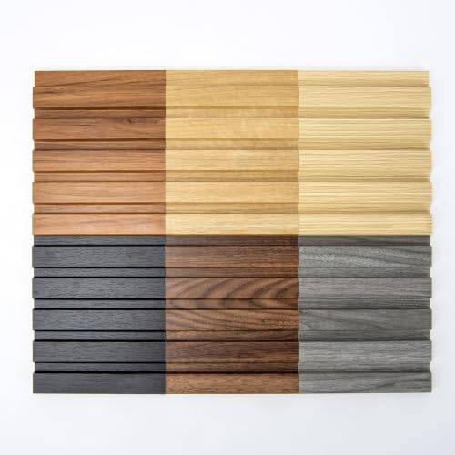 Image of Art3d Wood Slat Wall Panels, Fluted MDF, 6-Pack Sample