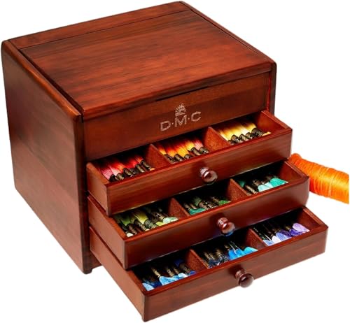 Coffret en bois DMC : 120 échevettes Mouliné d'exception fait main - 3