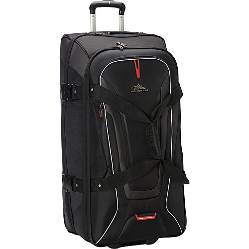 High Sierra AT7 Upright Wheeled Rolling Duffel Bag, Black, 26-Inch
