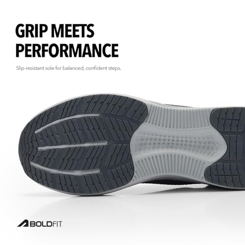 Image of Boldfit Mens Walking Shoes, Breathable Knit Slip-On Casual Shoes with Memory Foam Insole, Thick Eva Outsole & Padded Heel Support, Lightweight, Sock-Like Fit for All-Day Comfort