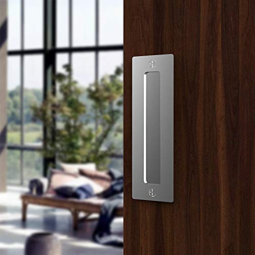 Orgerphy Stainless 7” Barn Door Handle Finger Pull Set (2 Pack)| Heavy Duty Modern Simple Invisible Handle For Gates Garages Sheds Barn Door, Pocket Door | With Flat Bottom Easy To Install(2 Pack) #TOP3