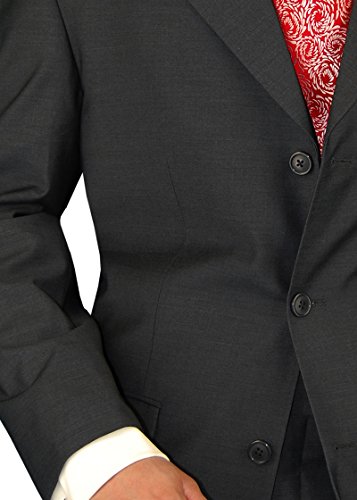 DTI GV Executive Italian Men's 3 Button 2 Piece Wool Suits Set Jacket Trousers4
