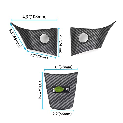 Muge Racing Tesla 3 Y Steering Wheel Cover Trims Abs Plastic Tesla Model 3/Y Accessories Fit For Tesla Model 3 & Model Y (Matte Carbon Fiber Pattern) #TOP5