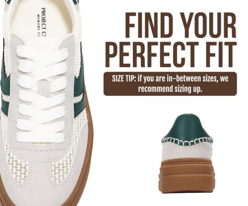 Image of Project Cloud Platform Sneakers for Women Footwear - Memory Foam Insole Womens Shoes, Lightweight and Non-Slip Sole Lace Up Fashion Sneakers for Women 2026 (Volley)