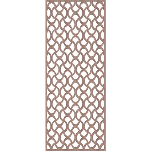 Image of Resort Decorative Pierced Fretwork Wood Wall Panels, 13 3 /8 inchW x 34 3 /8 inchH x 3 /8 inchT, Walnut