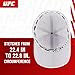 UFC Baseball Hat, 6 Panel Adult Flex Fit Active Cap with Curved Brim, White, One Size