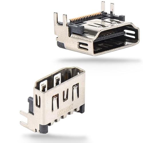 DIFLAX 2 Stück HDMI Port Ersatz, HDMI Stecker Ersatz, HDMI Socket Ersatz, Jack Stecker, Spielkonsole Ersatzteil, Kompatibel mit Spielkonsolen, HD Interface, Zuverlässig und Stabil