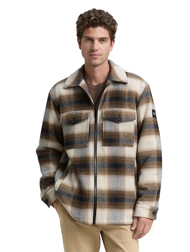 TOM TAILOR Herren Overshirt mit Karomuster – Ansicht 1