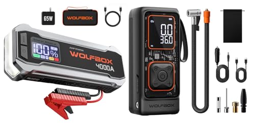 Image of WOLFBOX 4000A Jump Starter & 150PSI Tire Inflator