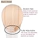 Isshin Beauty Lace Wig Grip Cap for Women - Small Size Non-slip Glueless Wig Gripper with Ear-Cutouts 4x5 Transparent Swiss Lace Adjustable Velcro Headband (Light Brown)
