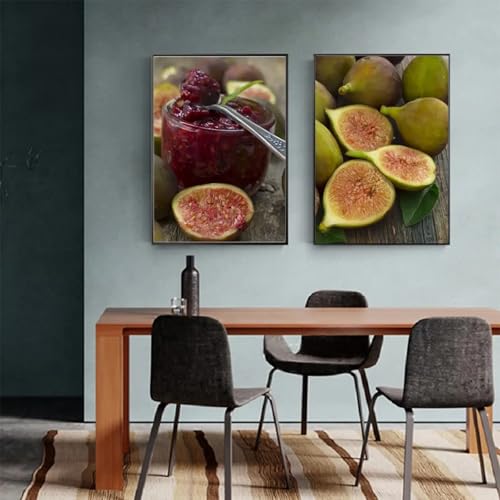 Peintures sur toile de fruits haut de gamme XINBAO cadre élégant 60x80 cm art mural salon
