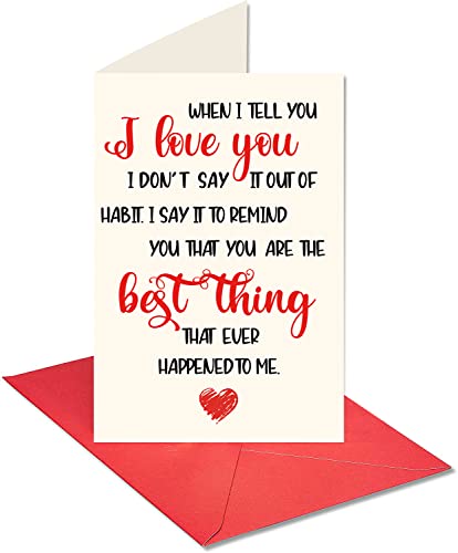 Wlwlgluck When I Tell You I Love You Valentines Day Card Anniversary Wedding Birthday Gift For Wife Husband Girlfriend Boyfriend Romantic Valentines Card Sweet Birthday Card For Your Significant Other #TOP3