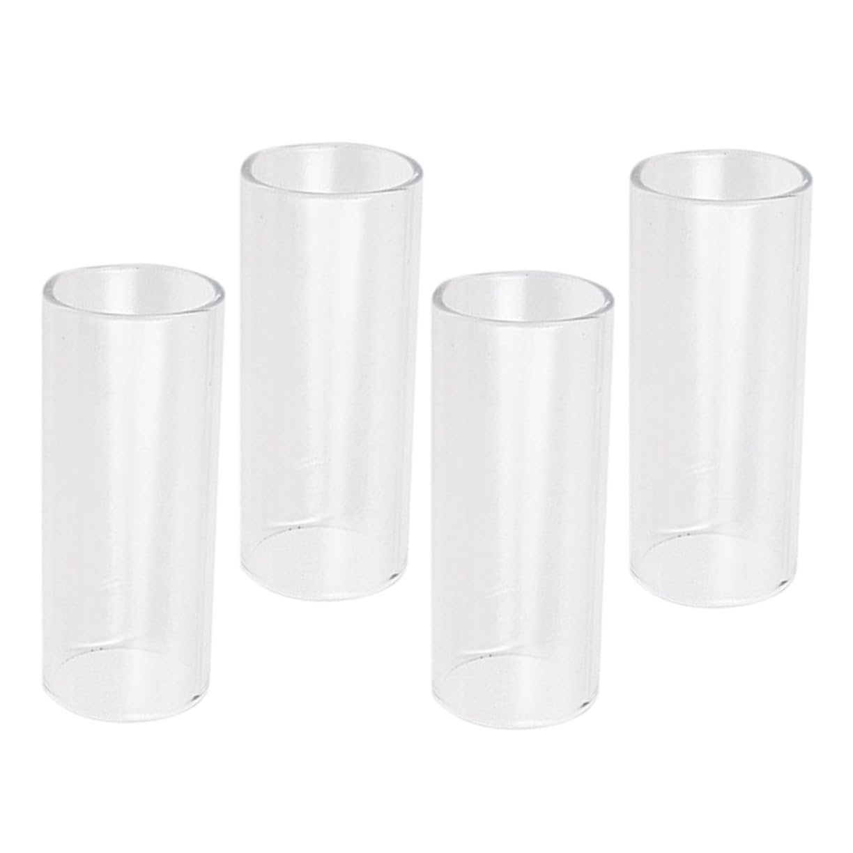 Vaguelly 4pcs Glass Guitar Slides for Musical Instruments Durable Slide Bars for Acoustic Electric Guitars Superior Sustain Sound