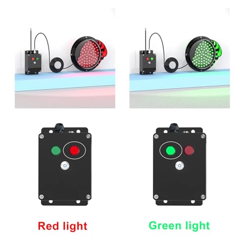 Lampe murale pour feux de circulation LED rouge vert avec télécommande 200 mm - 3