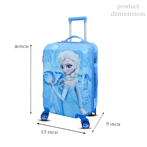 Image of ADSON Abs Kids Trolley 360 Rotating Luggage 360 Degree Wheels Non-Breakable 16 Inch Kids Hardsided Suitcase with 4 Wheels, 360 Degree Wheel Travel Trolley Bag (S Design 5)