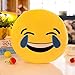 YXS Coussin PP003-ronde en Peluche Doux Oreiller Jouet, Emoji Smiley émoticône, Mignon et créatif, Coussin Peluche Cartoon, Doux Lisse en Peluche, Cadeau d'anniversaire et fêtes Party Favor,A24