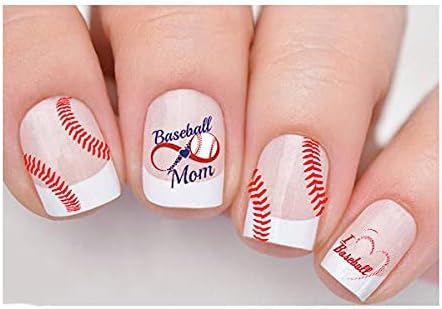 Baseball Mom Design B1011 Nail Art Calcomanías