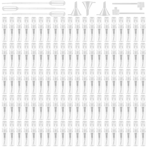 GOMETY Lot de 100 vaporisateurs de parfum, 2 ml, mini flacons pulvérisateurs de voyage, flacons vides pour échantillons de parfum