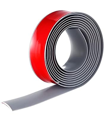 Bnell Floor Transition Strip Floor Cover Strips Self Adhesive Flooring Transitions Laminate Floor Strip Vinyl Floor Flat Divider Strip for for Joining Floor Gaps (3.28FT,1.57in, Grey)