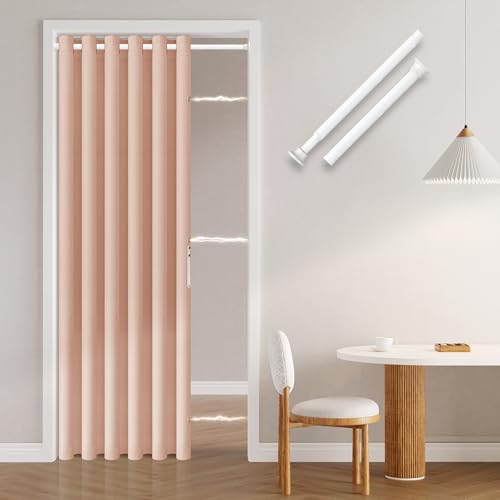 Jilron Rosa Türvorhang 130cm: Magnetisch, Ohne Bohren