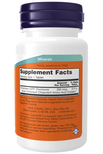 Now Foods Gtf Chromium 200 Mcg Yeast Free - 100 Tabs #TOP1