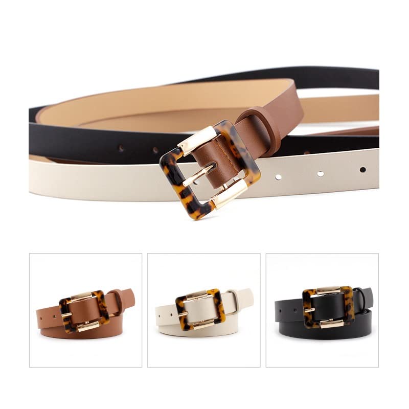 belt,belts for women, Leather Female Belt Strap Black Brown White Women Belts Ladies Dress Belt Girls Pants Jean Waist Belt(White)2