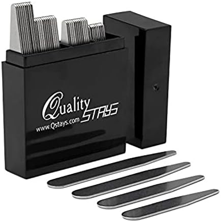 Quality Stays 44 Metal Collar Stays - 4 Sizes in a Box (Mix)