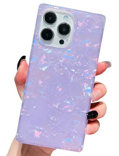 Coque de protection iPhone 13 de luxe violette aux finitions pailletées