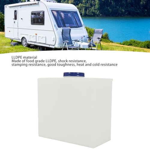 Akozon Anhänger Wassertank Boote Wassertank 7 Gallonen RV Wassertank Auslaufsicher Lebensmittelqualität LLDPE 15,75 X 14,17 X 7,87 Zoll Frischwasserbehälter für Anhänger Wohnmobile
