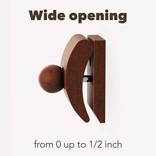 Tapestry Hangers, 4 Small Quilt Hangers For Wall Hangings, Blanket Hanger Clamps, Carpet Rug Display, Wooden Wall Clips For Hanging (Brown) #TOP3