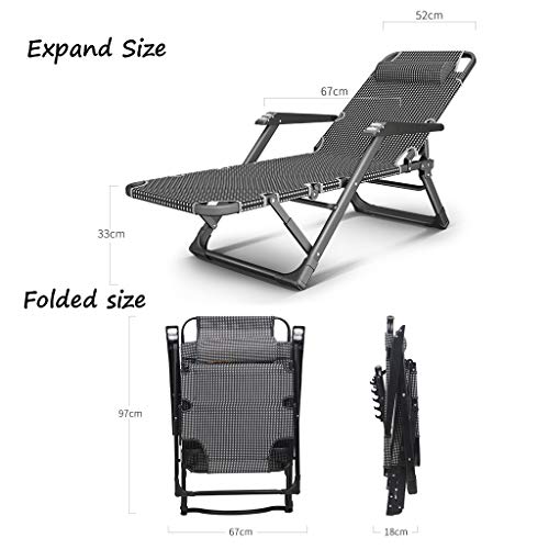 Chaise de camping inclinable et pliante avec coussin confort