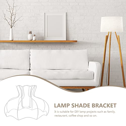 Image of OSALADI European Style Diy Lampshade Frame with E27 Socket Lamp Shade Bracket for Table Lamp Metal Light Support Stand for Home and Restaurant Lighting Projects 11.41X11.41X7.95 Inches