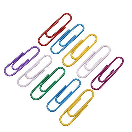 Unique Print Gem U Paper Clips, Gem Clips for Office, Home, Schools (Multi Colour) - 200 Clips