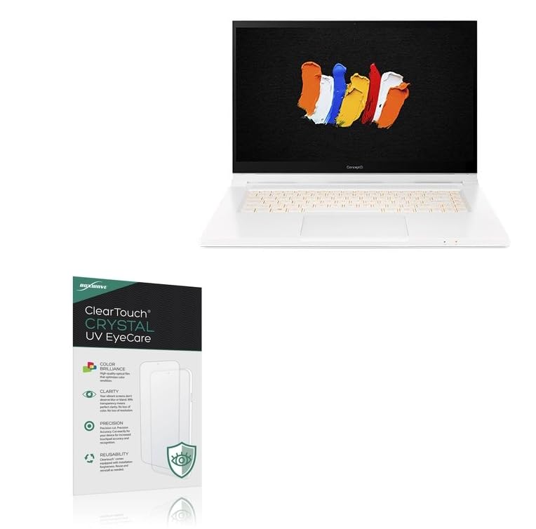 BoxWave Screen Protector Compatible With Acer ConceptD 3 Ezel (CC315-72) - ClearTouch Crystal Anti-UV EyeCare (2-Pack), Filters out Harmful Blue Light Reduce Fatigue
