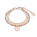 Produktbild s.Oliver Mehrreihiges Gliederarmband für Damen mit einem Swarovski® Kristall