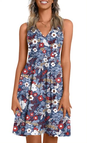 Image of CATHY 2026 Womens Casual Dress Summer Sleeveless Dresses V Neck Wrap Sexy Sundress with Pockets S-2XL