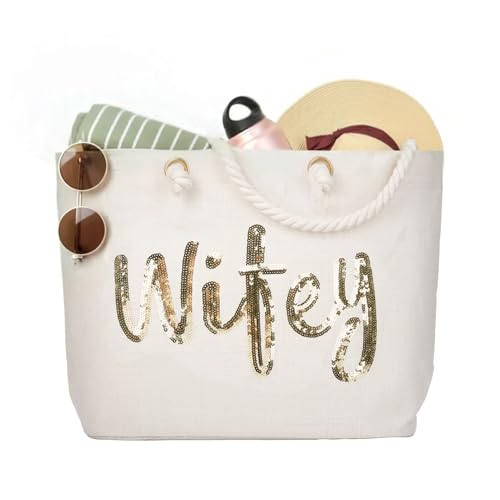 Bolso grande de yute para boda Elegantpark miniatura 1