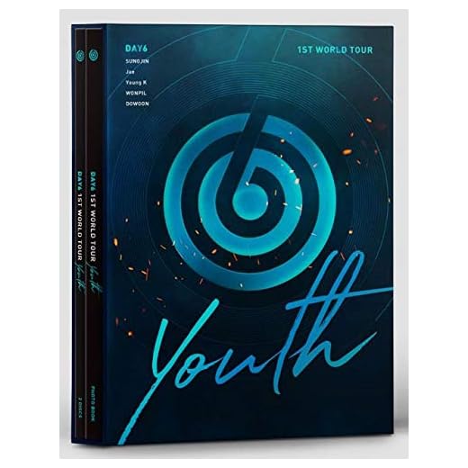 JYP Entertainment DAY6 1st World Tour [YOUTH] DVD + fotobok + fotokort + vykort + extra uppsättning foton